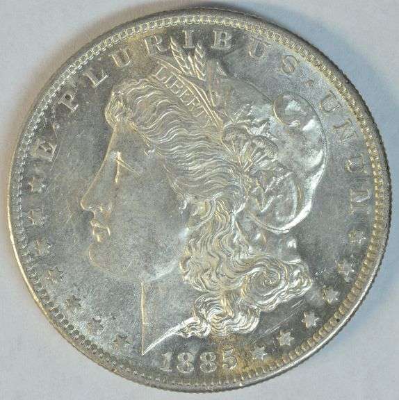Scarce creamy-white Choice BU 1885-S Morgan Silver Dollar