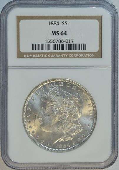 Better near Gem BU 1896 Morgan Silver Dollar. PCGS MS64