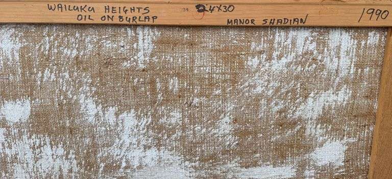 Rare one of a kind art by Manor Shadian 1931- Manor Shadian Wailaka Heights