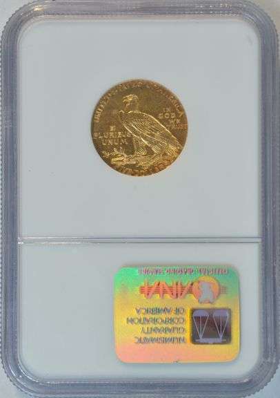 Rare key date virtual BU 1913-S $5 Indian Gold Piece. NGC AU58