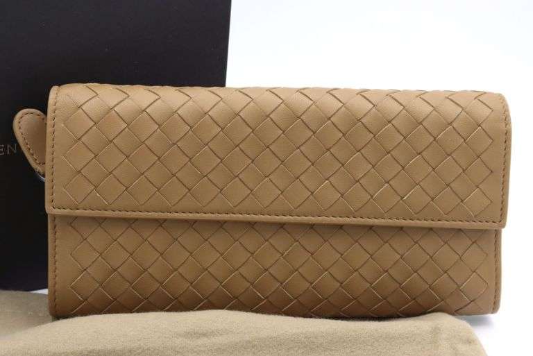 Bottega Veneta Intrecciato Continental Flap Long Wallet