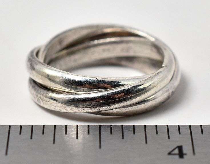 Three Hoop Stackable Ring in Sterling Silver