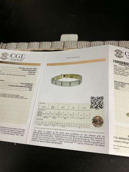 CERTIFIED BRAND NEW 14K YELLOW GOLD DIAMOND BRACELET. 15.2 CARATS