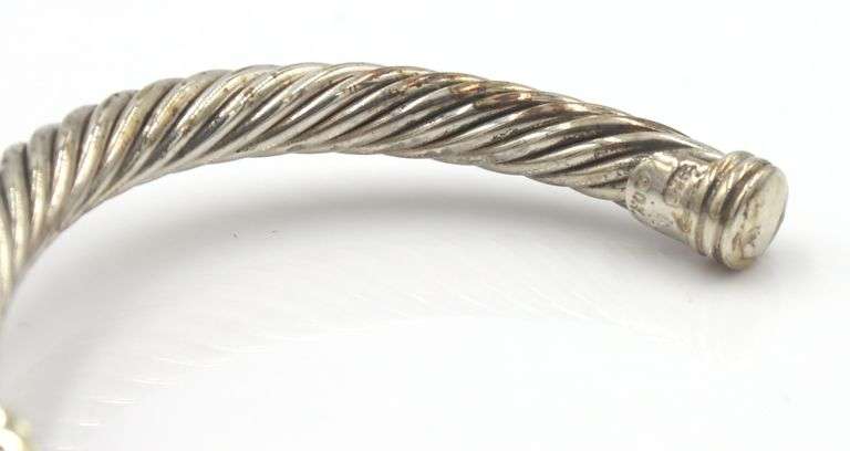 David Yurman 2-tone cable Noblesse amethyst cuff
