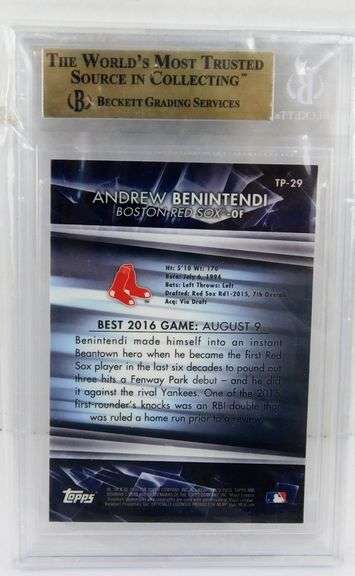 Andrew Benintendi 2016 Bowman Best Baseball Card, 9.5 Gem MT
