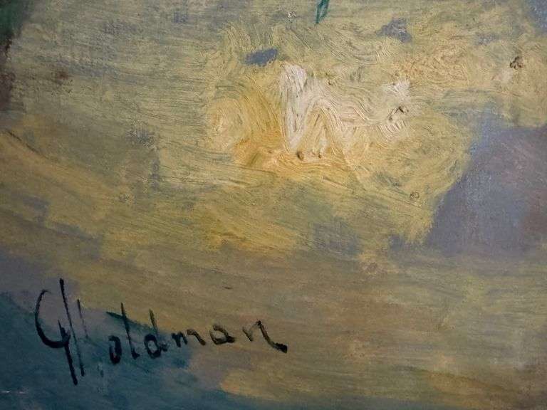 Collectible oil on canvas by Albert Goldman (1922-2011) Albert Goldman Summer in Judea
