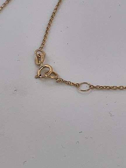 BRAND NEW 14K YELLOW GOLD DIAMOND SOLITAIRE CHAIN AND PENDNANT