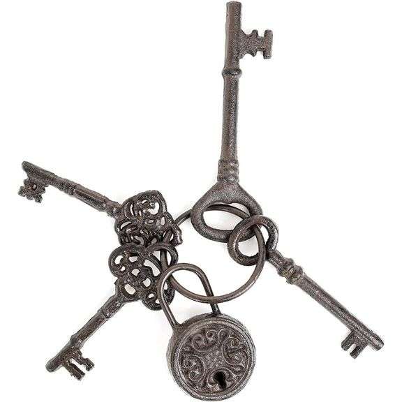 Cast Iron Skeleton Keys Set