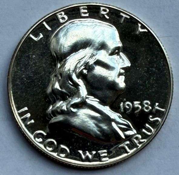 Sharp Proof 1958 Franklin Half