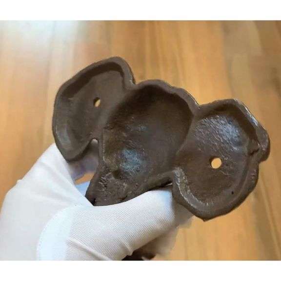 Cast Iron Elephant Head Wall Hook