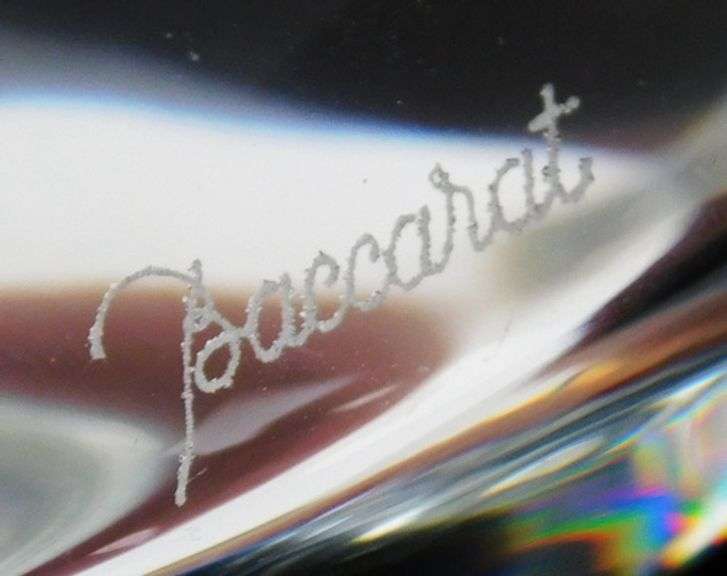 Vintage Baccarat Crystal Puffy Heart Paperweight