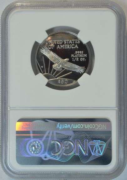 Flawless 1997-W Proof $50 pure Platinum Eagle. NGC PF70 ULTRA CAMEO