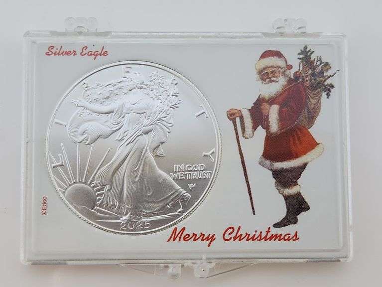 2025 Merry Christmas Silver Eagle