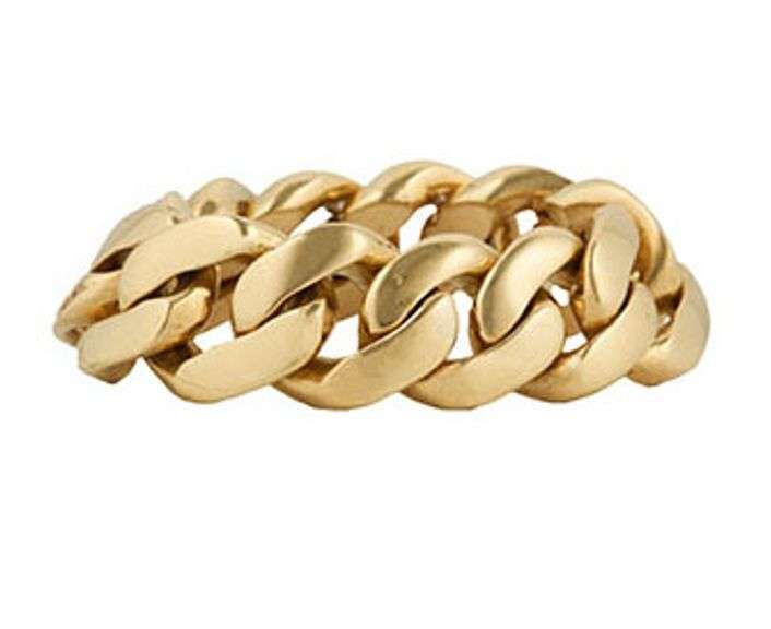 0.18ctw Diamond Accent Curb Link Ring in 18K