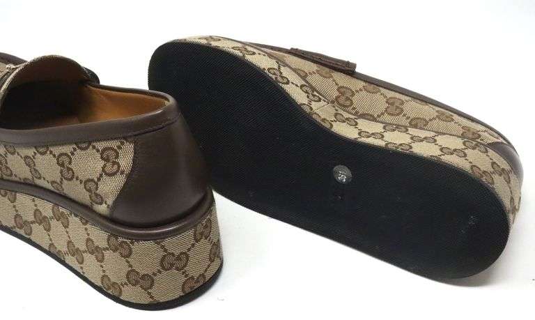 Gucci Horsebit wedge loafer shoes