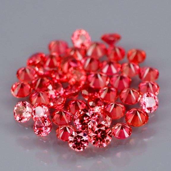 45 piece Imperial red Sapphire set! 2.10 carats!