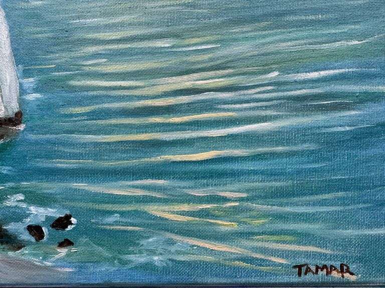 Vibrant Sea Tones in Acrylic by Tamar Tamar Zion Quality