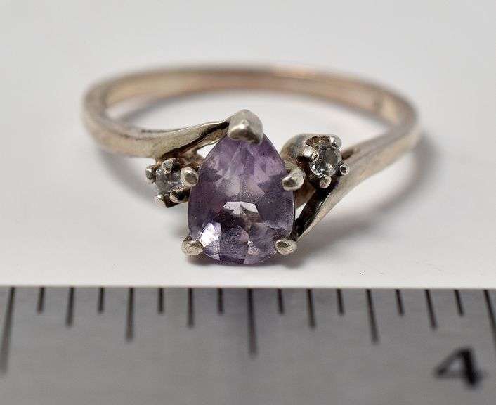 Light Purple Gemstone Ring in Sterling Silver