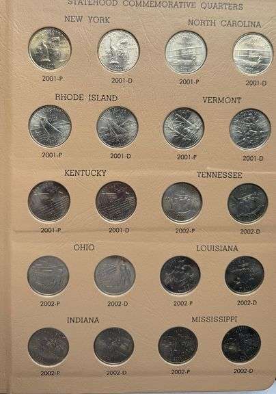 1999- 2008 BU Statehood Quarters Complete