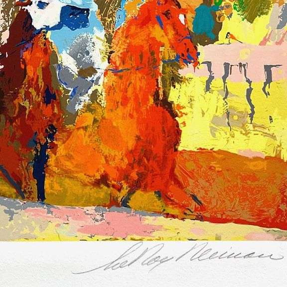 Leaving the Paddock by LeRoy Neiman (1921-2012)