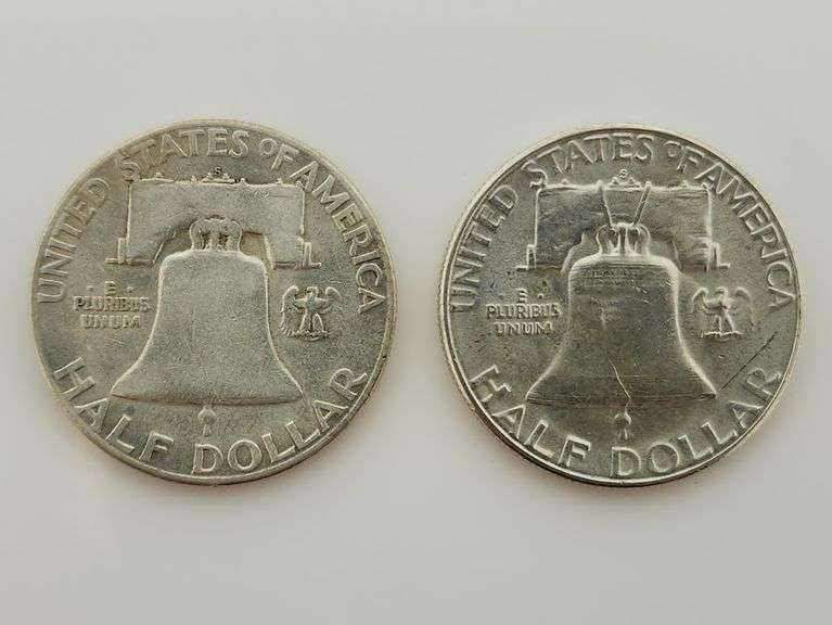 1953 S & 1954 S Franklin Half Dollars