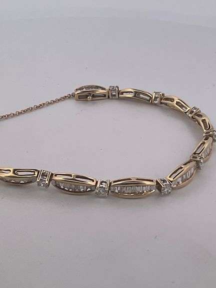 CERTIFIED 14K GOLD AND DIAMOND BRACELET
