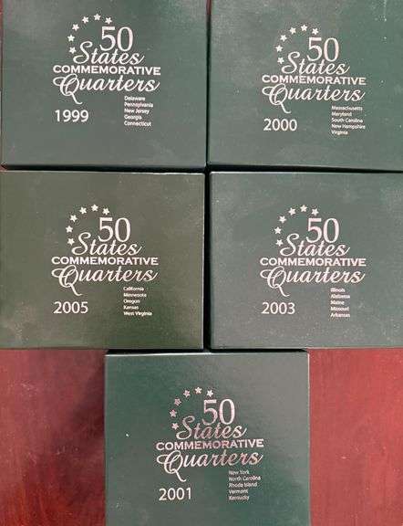 1999-2001 2003 2005 State Quarters PD Unc & Quarter Proof Sets