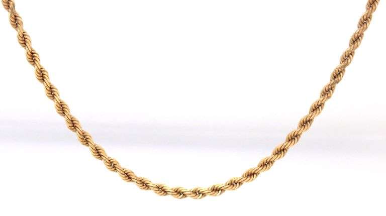 In Demand 14K YG Rope Necklace