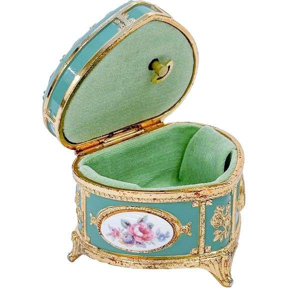 Heart-Shaped Musical Jewelry Trinket Box