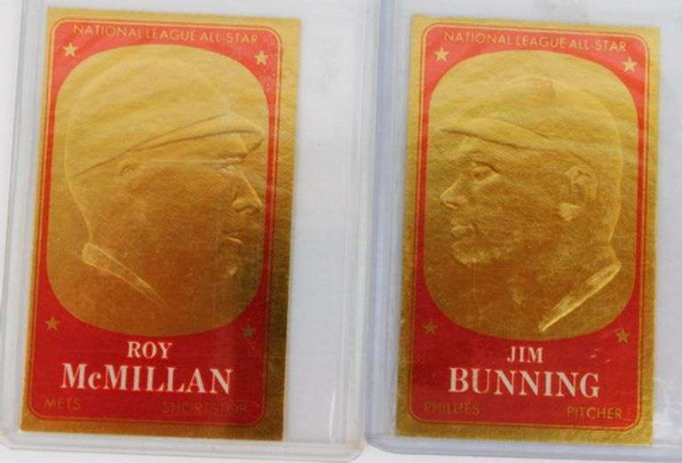 4 Topps N.L. All-Star Gold Foil Baseball Cards