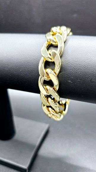 63.5 Gram 14 Kt. Gold Plate Curb Link Bracelet