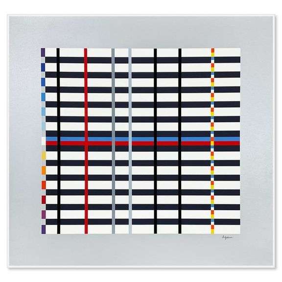 Hommage du Mondrian (Silver) by Yaacov Agam