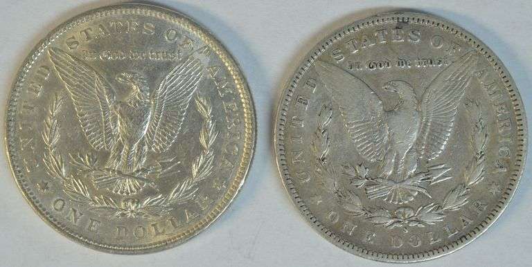 Flashy 1879-P & scarce 1899-S Morgan Silver Dollars