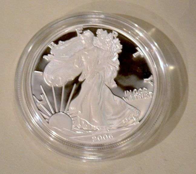 2006 W  Proof  Silver Eagle W Box And Paper.