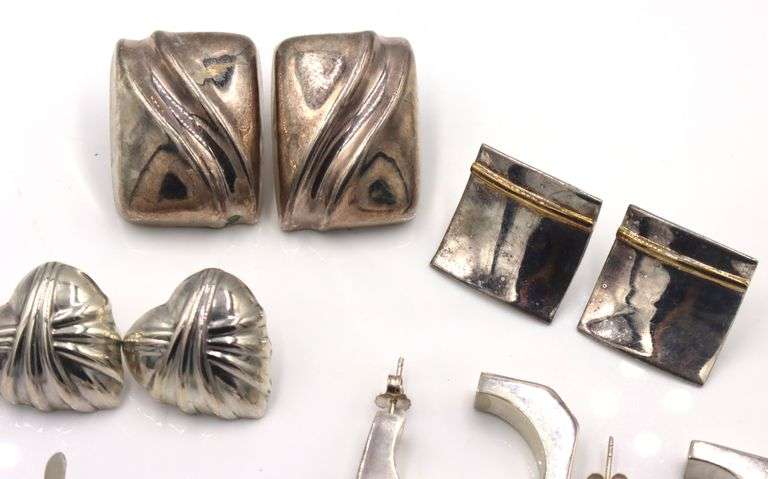 5 Pairs of 925 sterling silver earrings