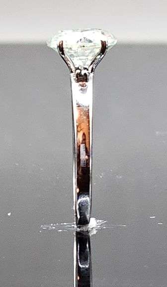 Sparkling 14 K White Gold Plate 3.25 Ct Lab Simulated Diamond Ring