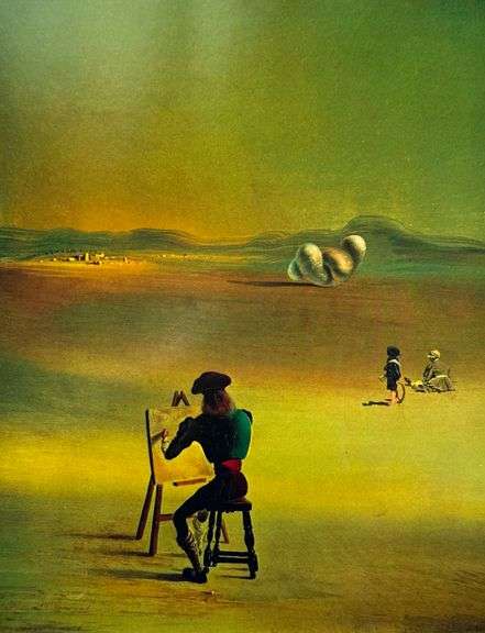 Vintage Salvador Dali, Enigmatic Elements in the Landscape