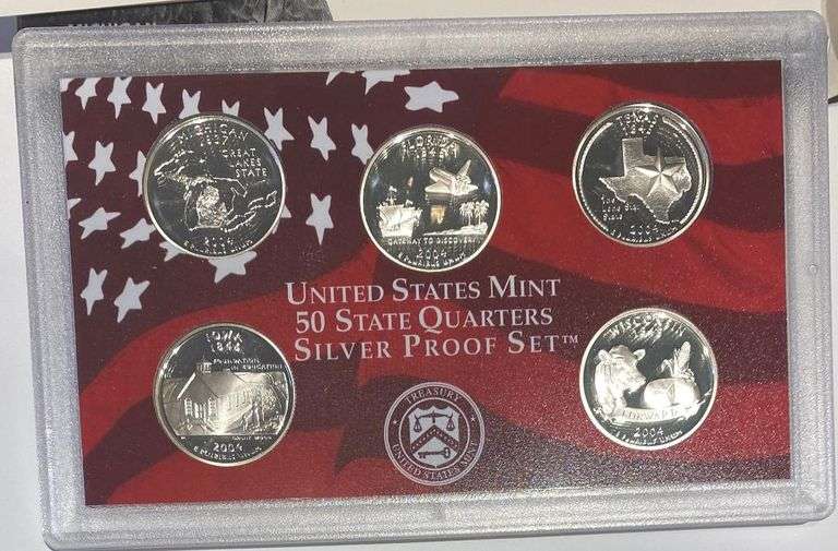 2004 & 2005 Silver Quarter Proof Sets