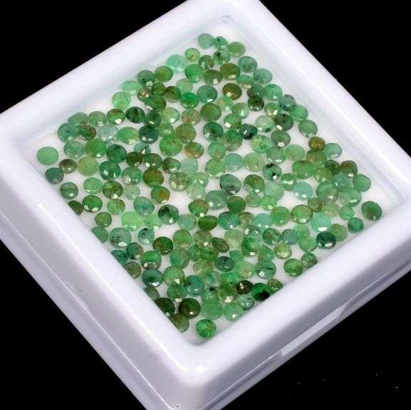 Heavy 10ct set of 2-2.5mm Colombian Emeralds!