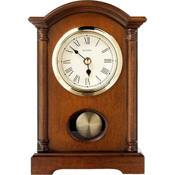 Bulova Dalton Chiming Pendulum Table Clock