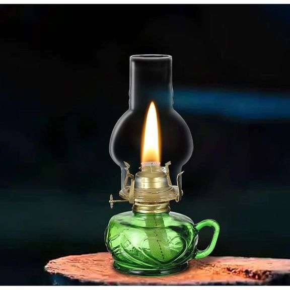 Lot of 2 Vintage-Style Hurricane Kerosene Lanternss