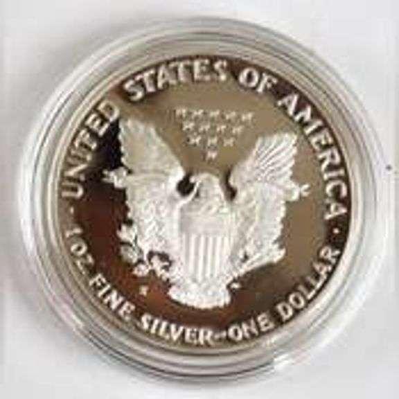 1986 S Proof Silver Eagles with Box and Paper