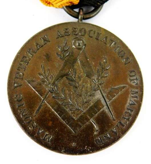 Sterling Masonic Veterans Assoc. of MD Medal & Ribbon