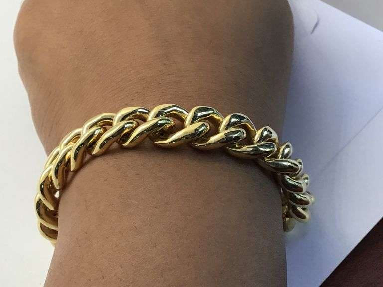 14K Yellow Gold Vintage Cuban Link Bracelet