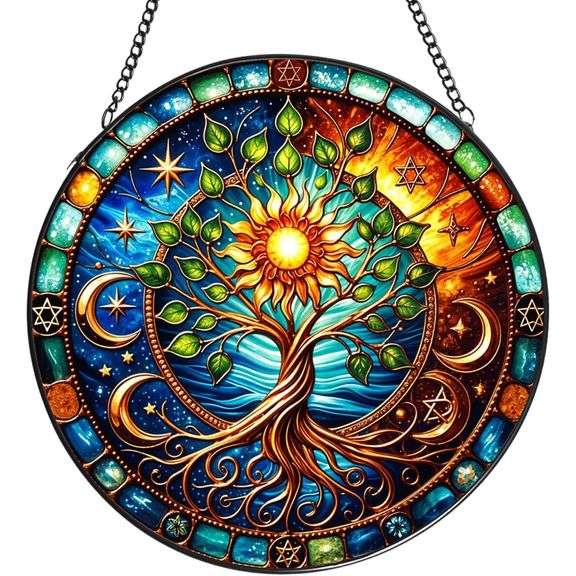Tree of Life Stained Glass Sun Catcher