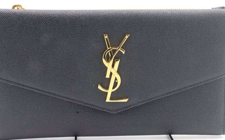YSL Uptown Large Monogram Leather Wallet