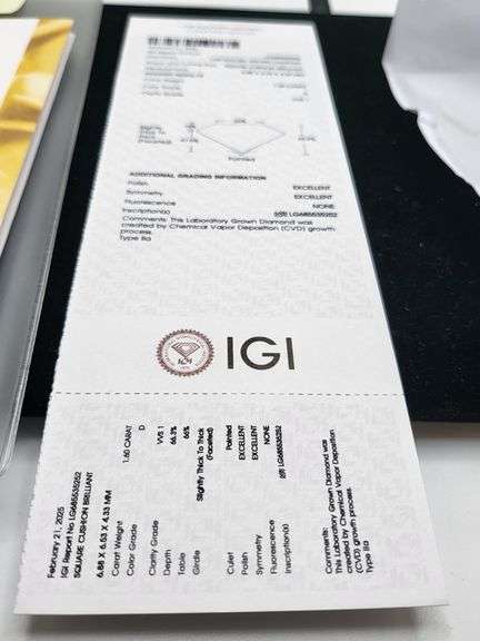 High quality loose Diamond " 1.60 CT lab grown VVS1/ D  diamond"