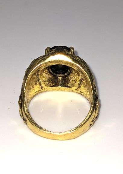Men's 14 Kt Yellow Gold Plate 3.5 Ct Lab Simulated Diamond Ring