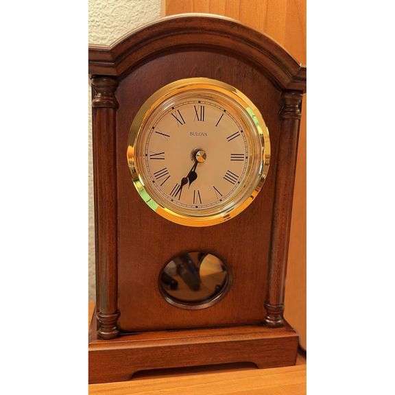 Bulova Dalton Chiming Pendulum Table Clock