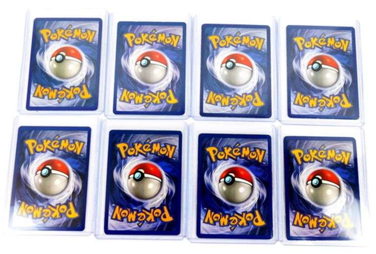 8 Pokémon 1st Edition 1999 Trade Cards
